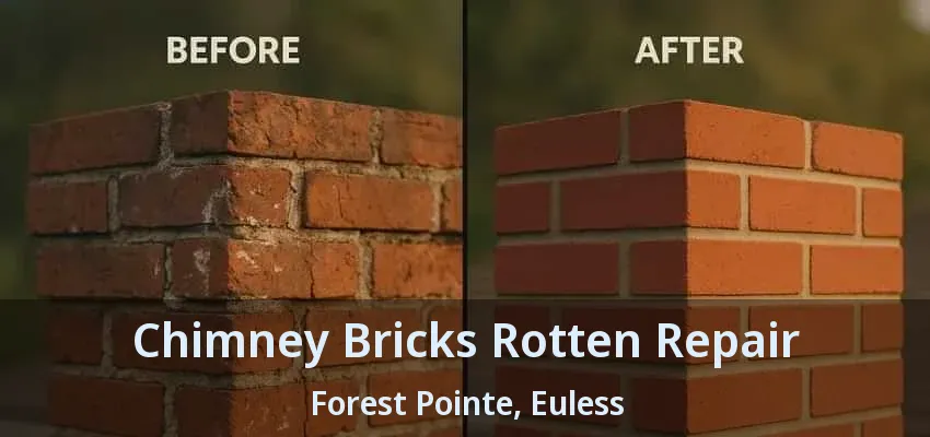 Chimney Bricks Rotten Repair Forest Pointe, Euless - TX