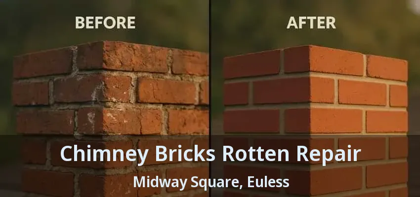 Chimney Bricks Rotten Repair Midway Square, Euless - TX