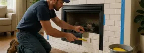 Repairing Cracked Fireplace Tiles Ridge Crest Estates, Euless